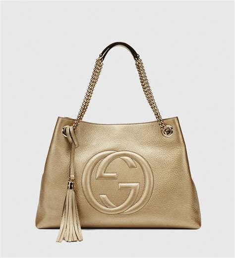 gucci metallic tote bag